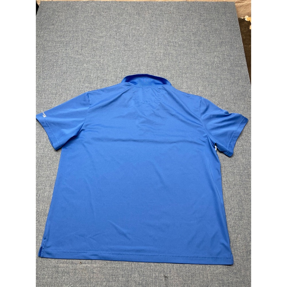 CHAPS Mens Performance Polo Shirt Blue Striped Short Sleeve Golf Top Size XL - Picture 3 of 5